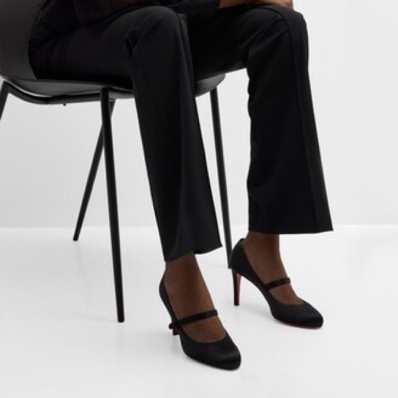 Christian Louboutin Wallis Pumppie 85 mm Mary Jane Red Bottoms Heels size 40 - Picture 10 of 12